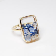 Load image into Gallery viewer, Sapphire &amp; Diamond Kaleidoscope Shaker Ring
