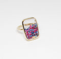 Blue Sapphire & Ruby Ring in White Sapphire Kaleidoscope Shaker