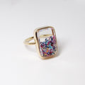Sapphire, Ruby, and Diamond Kaleidoscope Shaker Ring