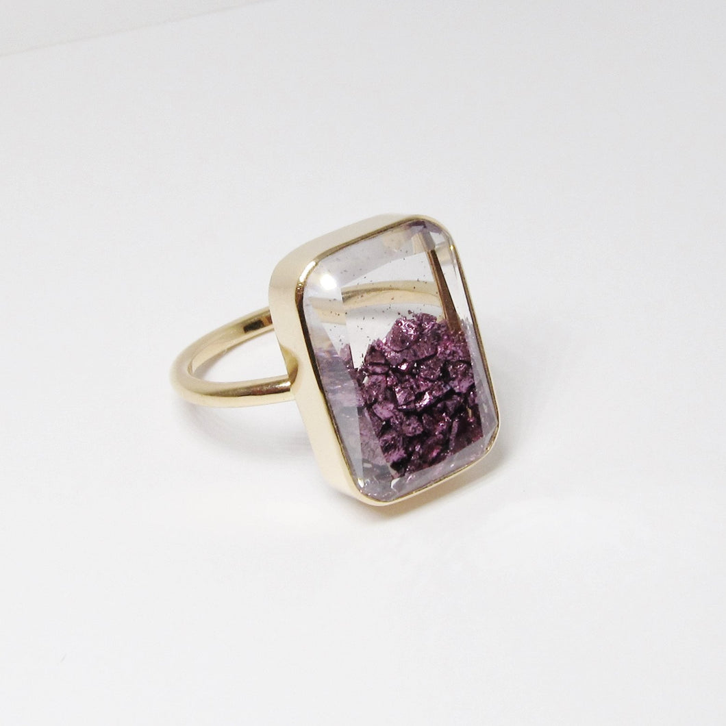 21k Purple Gold Nugget Ring