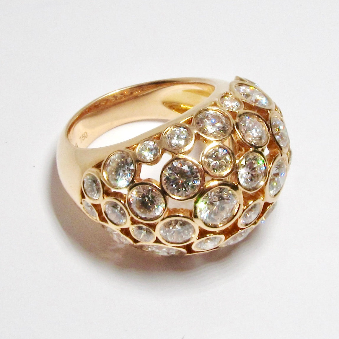 18k Pink Gold & Diamond Cloud Ring
