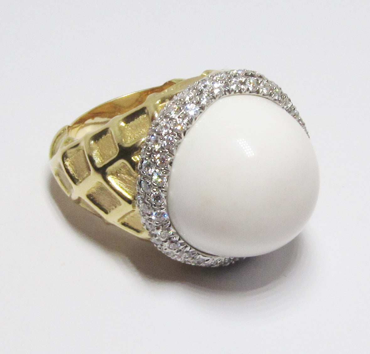 18k Yellow + White Gold Vanilla Ring