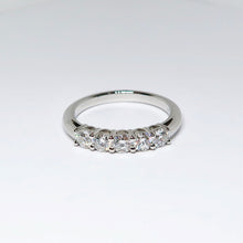 Load image into Gallery viewer, Diamond Wedding Band, Platinum, 5 Round Diamonds

