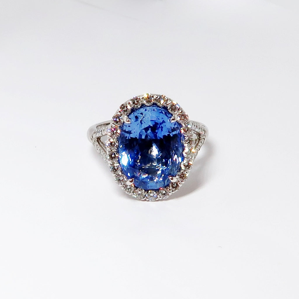 Oval Sapphire & Diamond Ring