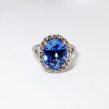 Load image into Gallery viewer, Oval Sapphire &amp; Diamond Ring
