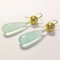 18k Yellow Gold Crown Work Balls Earrings