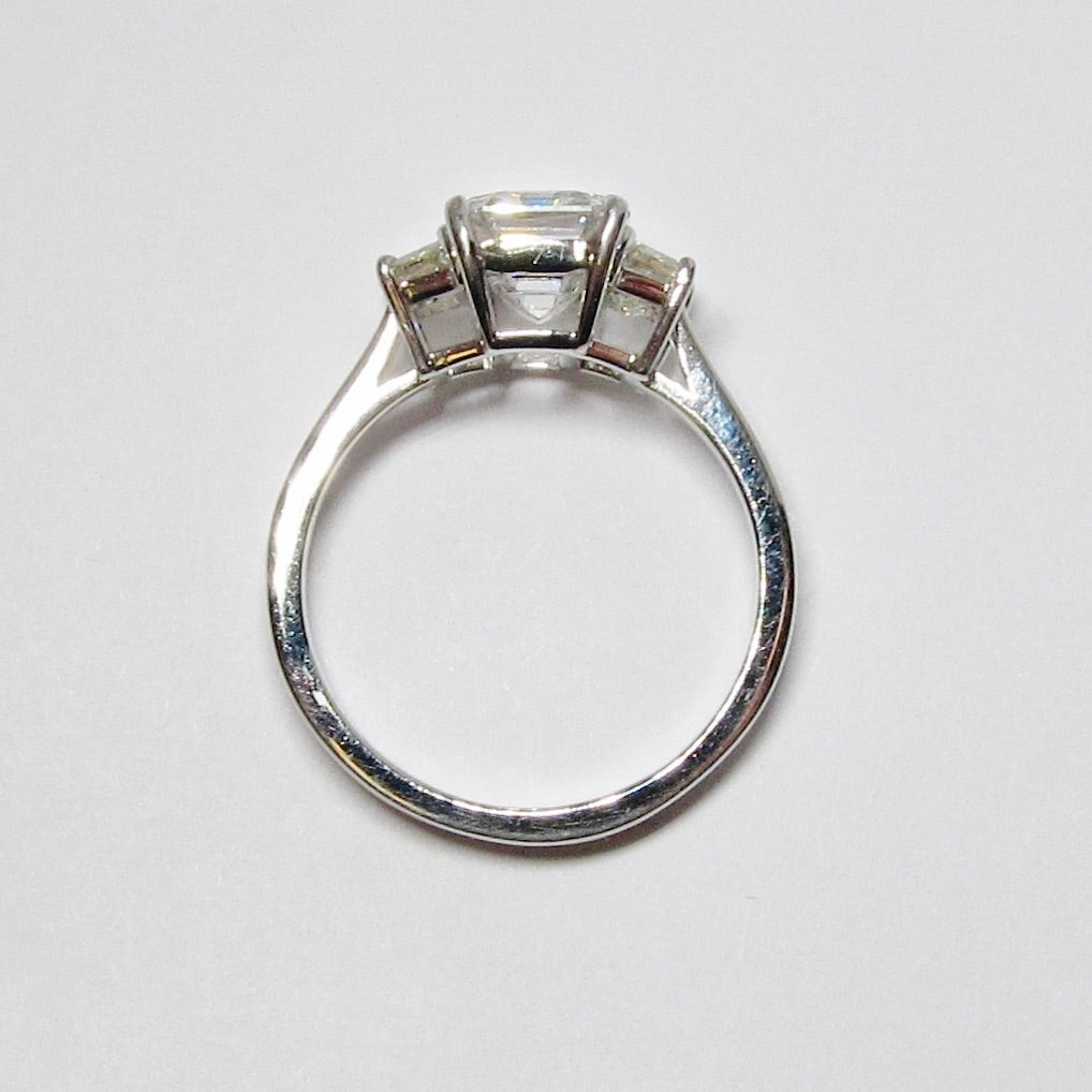 Emerald Cut Diamond 3-Stone Ring