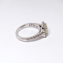 Load image into Gallery viewer, Fancy Light Yellow Halo Diamond Ring

