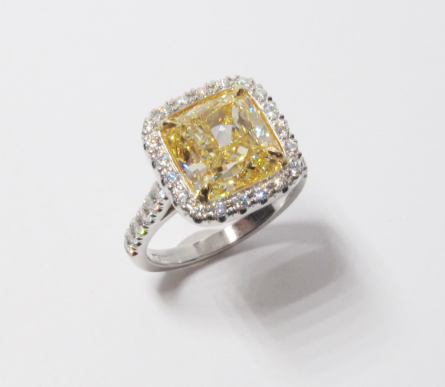 Radiant Cut Yellow Diamond Ring