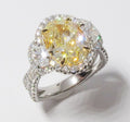 Oval Cut Yellow Diamond Ring