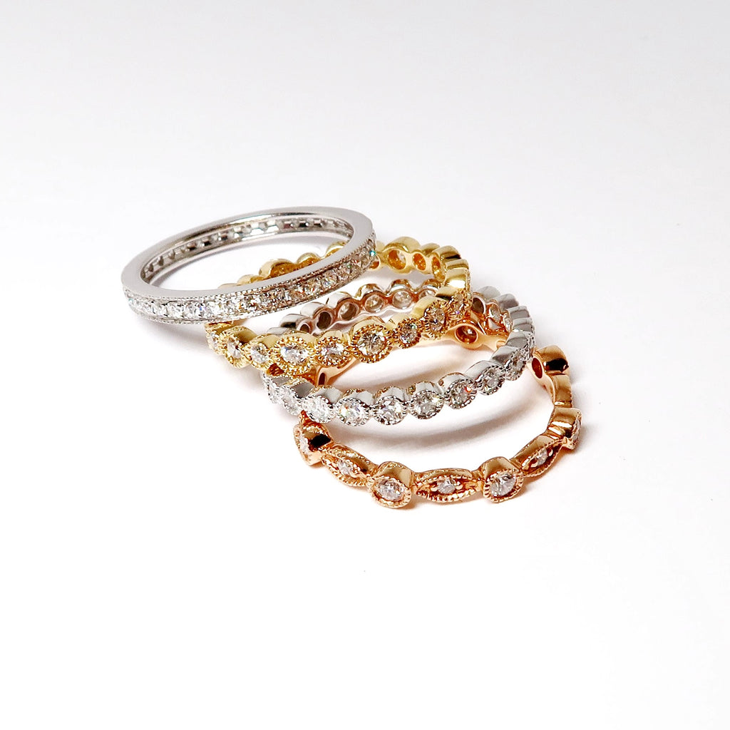 Stack of Four Gold Bands