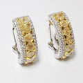 Yellow & White Diamond Earrings