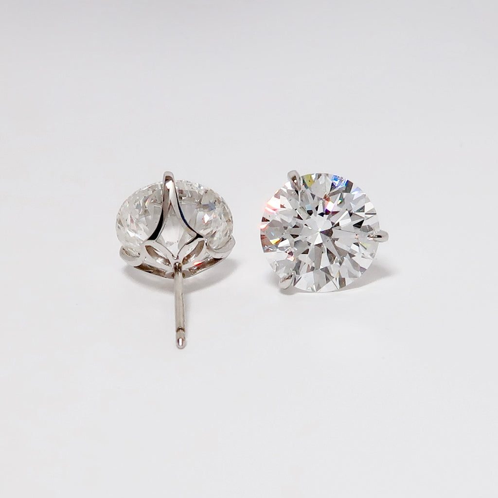 10ctw Round Diamond Stud Earrings