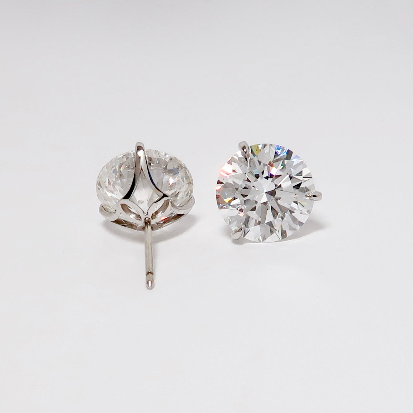 10ctw Round Diamond Stud Earrings