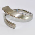 18k White Gold Bypass Bangle