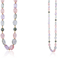 Lavender Amethyst & Prasiolite Tumble Necklace