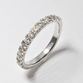 14k White Gold Diamond Band