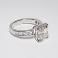 Square Emerald Cut Diamond Ring
