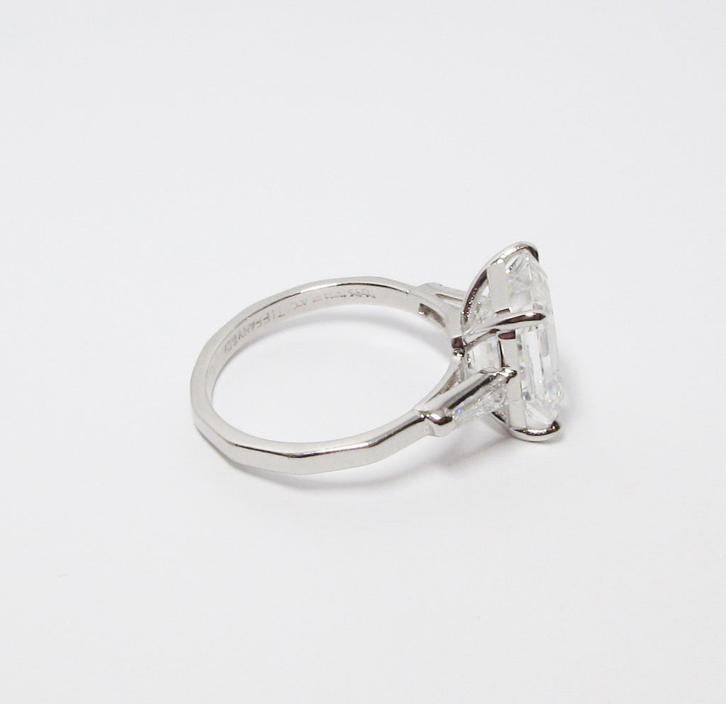 Emerald Cut Diamond 3-Stone Tiffany Ring