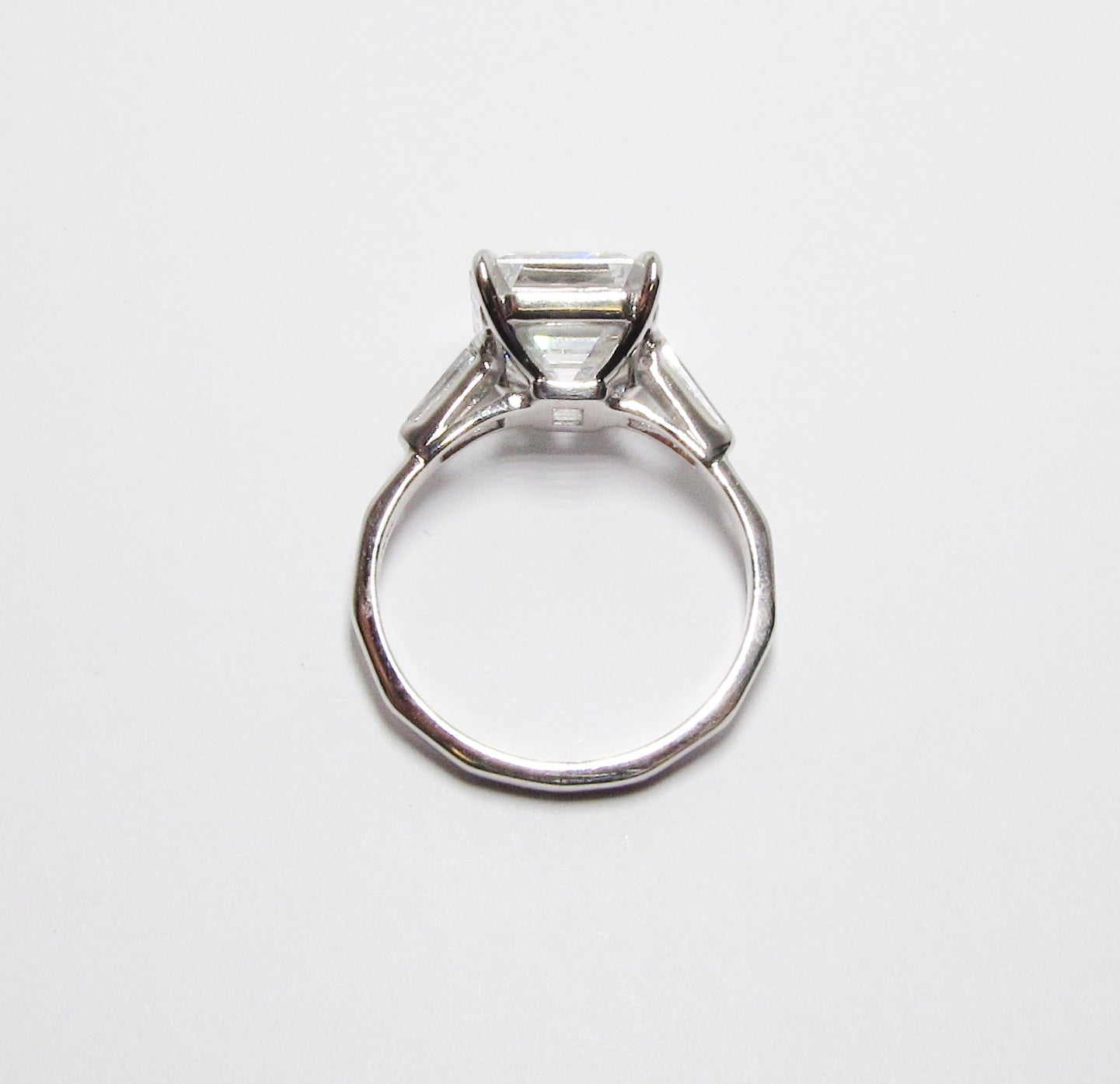 Emerald Cut Diamond 3-Stone Tiffany Ring