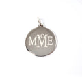 Sterling Silver Disk Charm, Engraved
