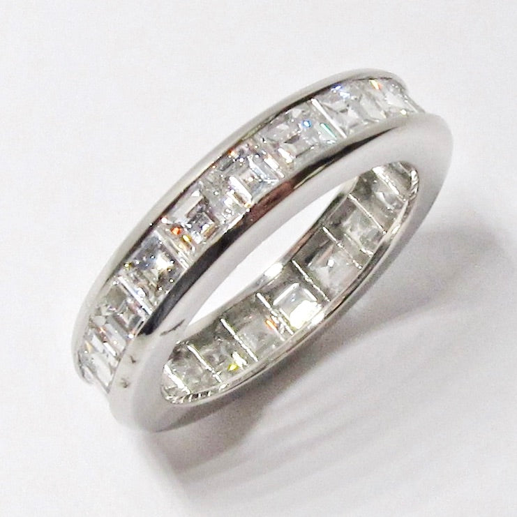 Platinum Square Diamond, Eternity Guard Ring