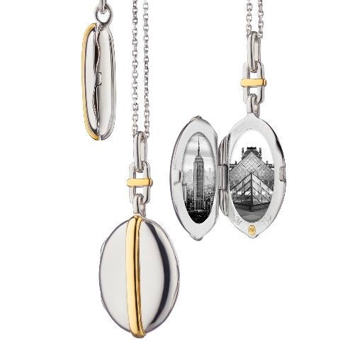 Sterling Silver and 18K Yellow Gold Locket
