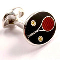 Tennis Sterling Silver & Enamel Cufflinks