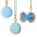 Sterling Silver and Yellow Gold Vermeil Round Locket