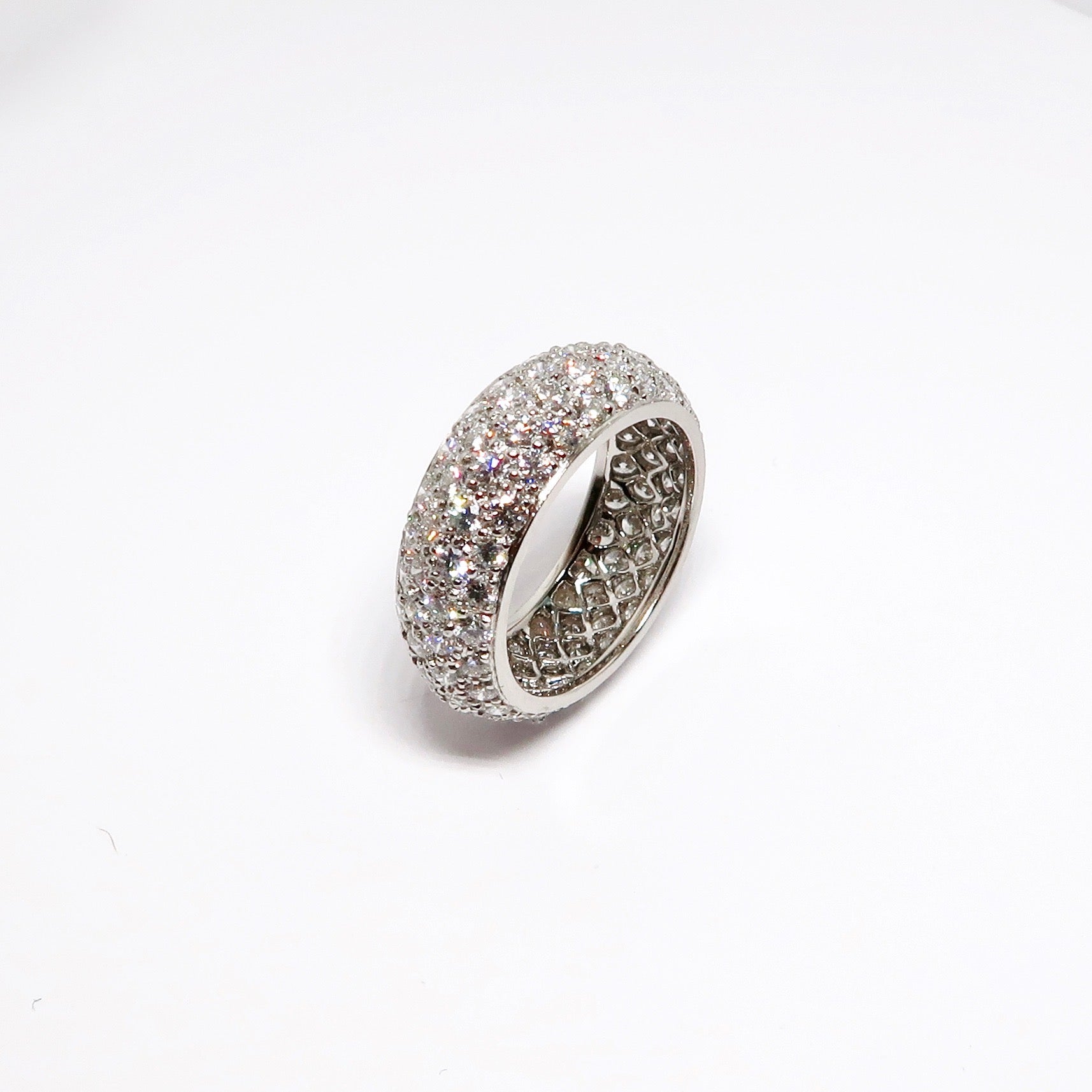 Wide Diamond Guard Ring