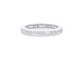 Platinum Baguette Round Diamond Guard Ring
