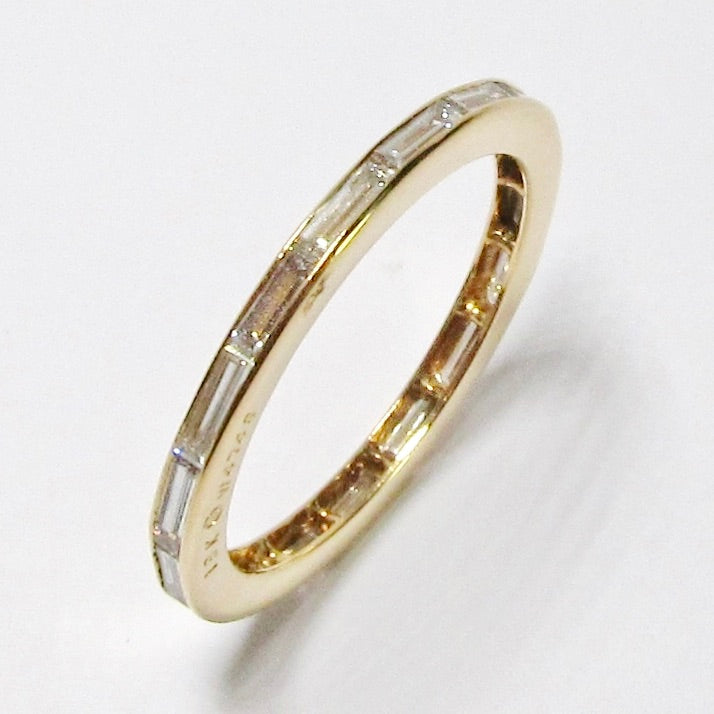8k Yellow Gold Baguette Diamond Eternity Band