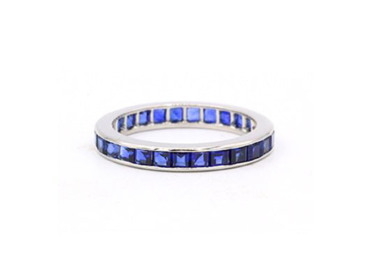 Platinum Sapphire Guard Ring