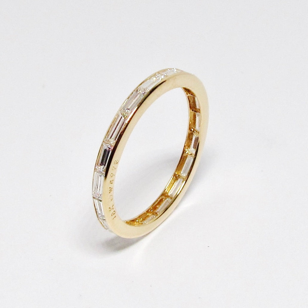 18k Yellow Gold Baguette Diamond Eternity Band