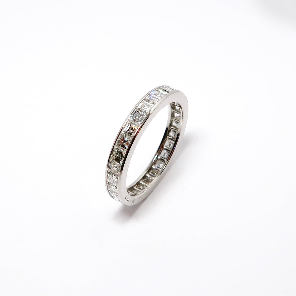 Square Diamond Eternity Guard Ring