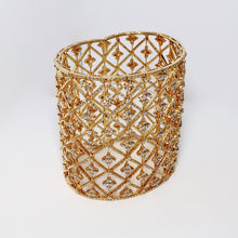 Load image into Gallery viewer, Extra Wide Cuff with Diamonds
