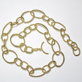 18k Yellow Gold, Twisted Hollow Necklace