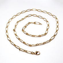 Load image into Gallery viewer, Pointy Oval &amp; Round Link Cable Necklace
