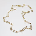 18k Yellow Gold Rectangular Link Necklace