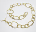 18k Yellow Gold Hollow Link Necklace