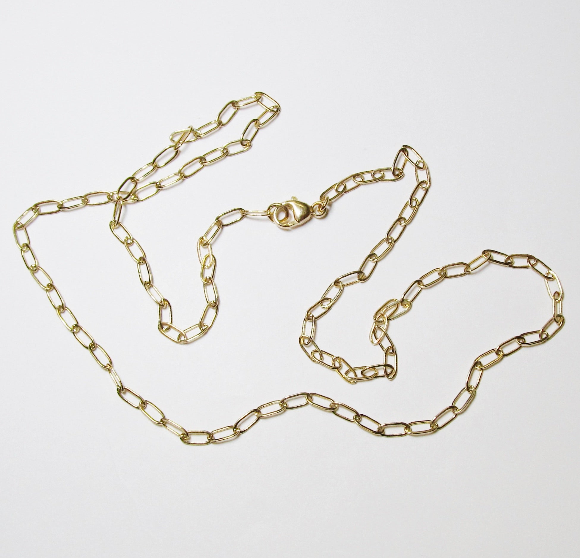 18k Yellow Gold 18" Oval Link Necklace
