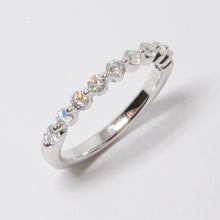 Load image into Gallery viewer, 18k White Gold Band with Diamonds (Available with 7 or 10 Diamonds)
