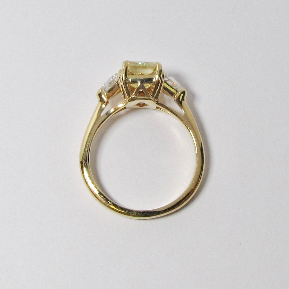 Radiant Cut Yellow Diamond Ring