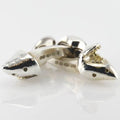 18k White Gold Shark Head Cufflinks